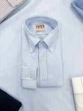Carica l'immagine nel visualizzatore di Gallery, Camicia OCBD Oxford Riga Azzurra Del Carmine 1969