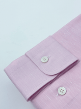 Carica l'immagine nel visualizzatore di Gallery, Camicia Salmone Lino-cotone collo SemiFrancese