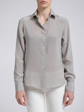 Carica l'immagine nel visualizzatore di Gallery, Camicia Donna Seta Tortora