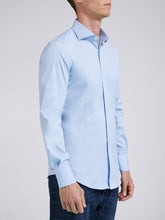 Carica l'immagine nel visualizzatore di Gallery, Camicia Uomo Goya Cotone Stretch Azzurro