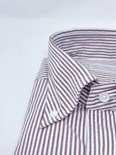 Carica l&#39;immagine nel visualizzatore di Gallery, Camicia Bacchetta Mattone Seersucker Collo Button-down
