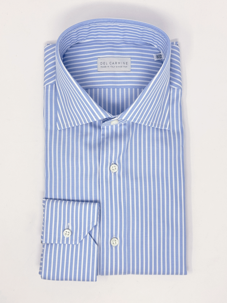 Camicia Bacchetta Azzurra Royal Oxford Collo Saint Tropez