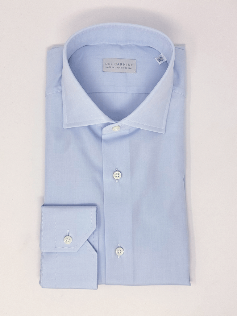 Camicia Azzurra Collo Francese