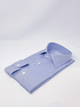 Carica l&#39;immagine nel visualizzatore di Gallery, Camicia Bacchetta Blu Collo Francese
