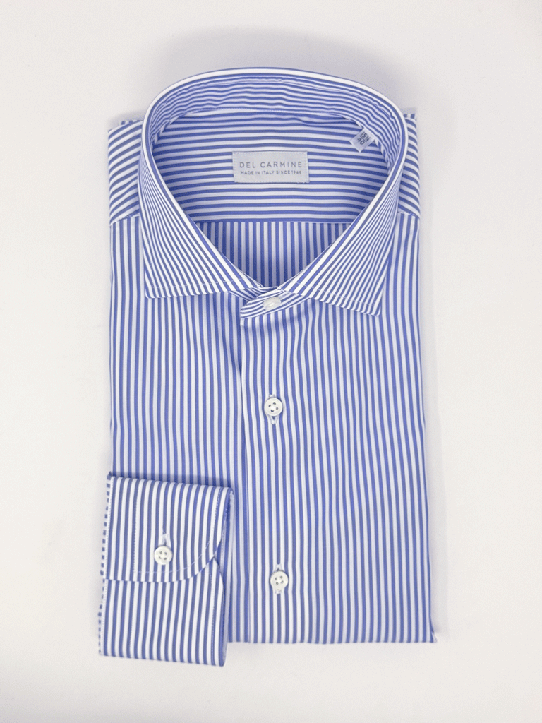 Camicia Bacchetta Blu Collo Francese
