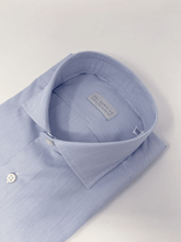 Carica l&#39;immagine nel visualizzatore di Gallery, Camicia Righina Blu Collo Francese
