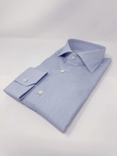 Carica l&#39;immagine nel visualizzatore di Gallery, Camicia Righina Blu Collo Francese
