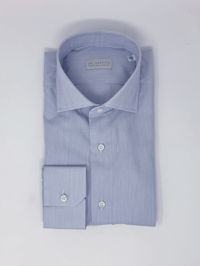 Camicia Righina Blu Collo Francese