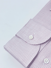 Carica l&#39;immagine nel visualizzatore di Gallery, Camicia Quadretto Rosso Cotone Collo San Vigilio

