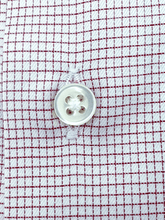 Carica l&#39;immagine nel visualizzatore di Gallery, Camicia Quadretto Rosso Cotone Collo San Vigilio
