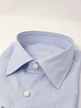 Carica l&#39;immagine nel visualizzatore di Gallery, Camicia Righina Blu Collo Italiano
