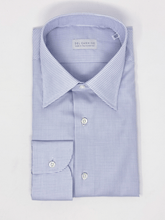 Carica l&#39;immagine nel visualizzatore di Gallery, Camicia Quadretto Blu Cotone Collo San Vigilio
