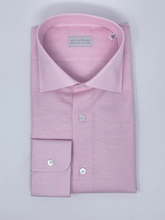 Carica l&#39;immagine nel visualizzatore di Gallery, Camicia Salmone Lino-cotone collo SemiFrancese
