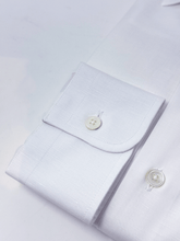 Carica l&#39;immagine nel visualizzatore di Gallery, Camicia Bianca Lino-cotone collo SemiFrancese
