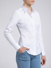 Carica l&#39;immagine nel visualizzatore di Gallery, Camicia Donna Cotone Stretch Bianco
